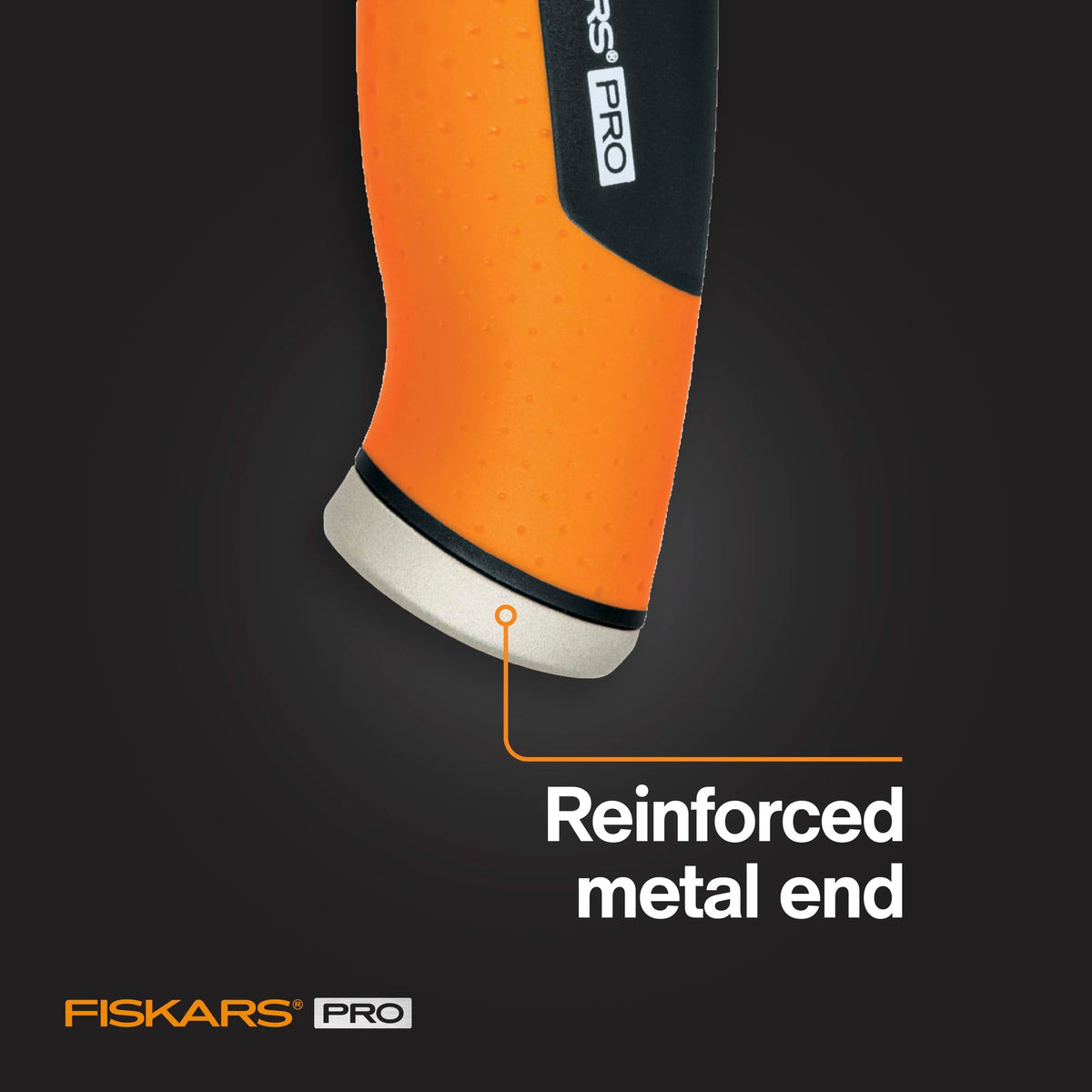 Fiskars Pro ergonomic grip highlights comfortable handling during extended cuts