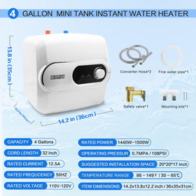Fisoceny four-gallon heater tank interior view in stainless steel