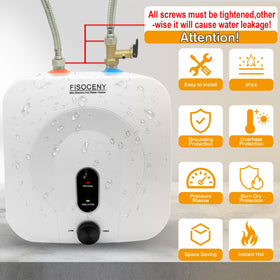 Fisoceny L-shaped heating tube closeup showing rapid water heating