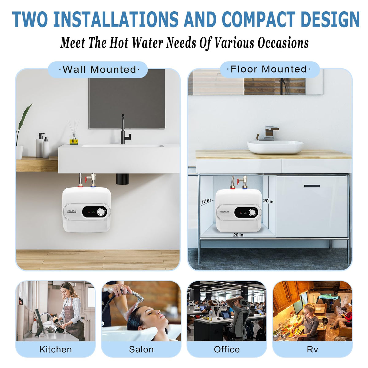 Fisoceny temperature control knob for easy hot water tuning