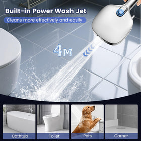Fitespot filtered shower head anti-kink hose enables flexible, easy installation.