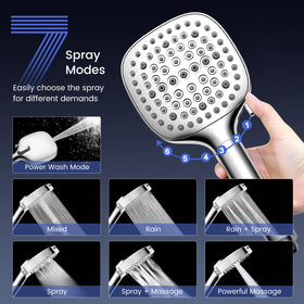 Fitespot filtered shower head filter cartridge reduces chlorine for softer skin.