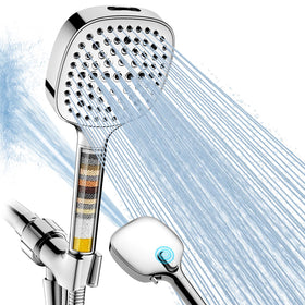 Fitespot filtered shower head handheld for targeted rinsing with softer water.