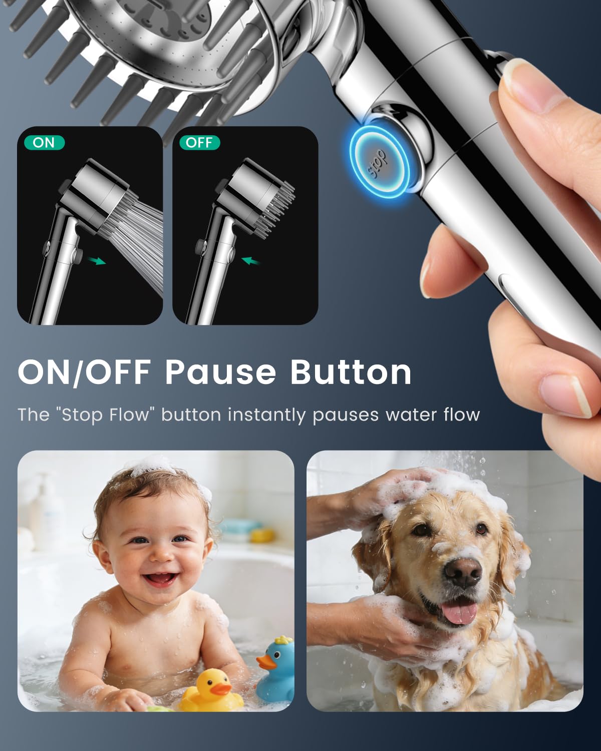 Fitespot Ion Drops detachable design enables targeted rinsing and easy cleaning.