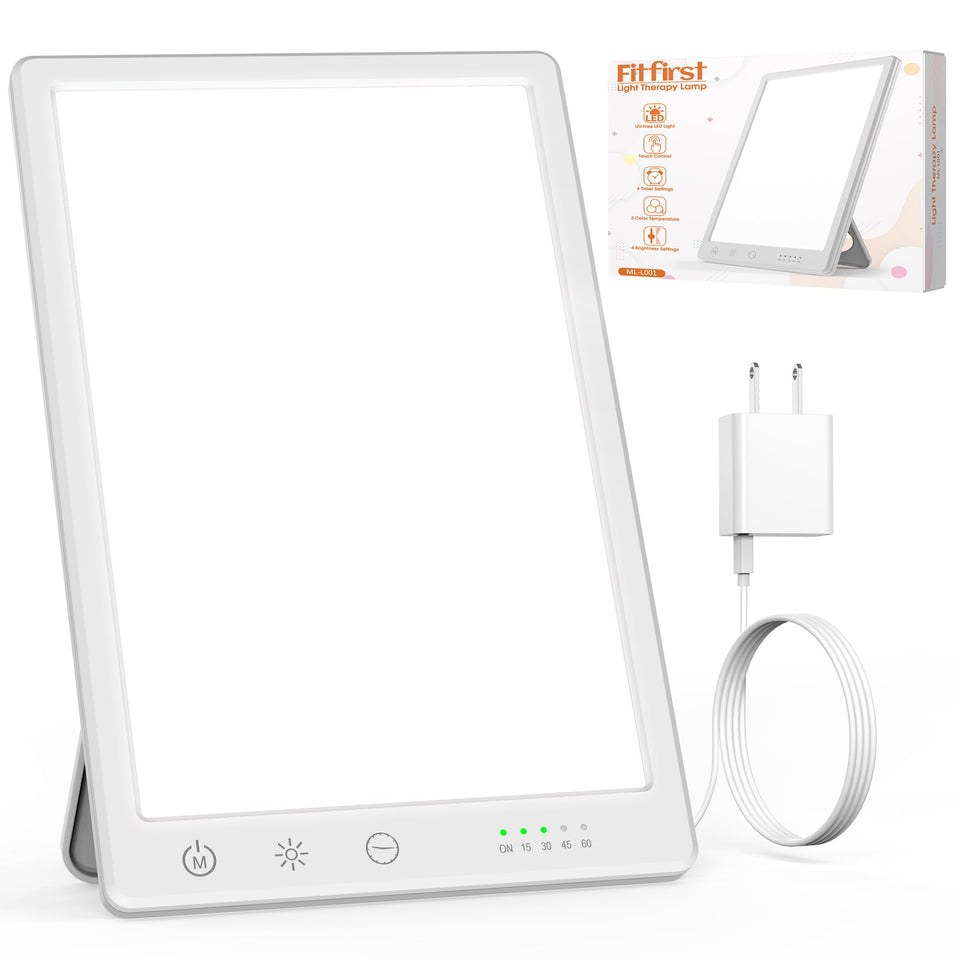 Fitfirst Life Light Lamp front view showing compact desktop design for daylight use
