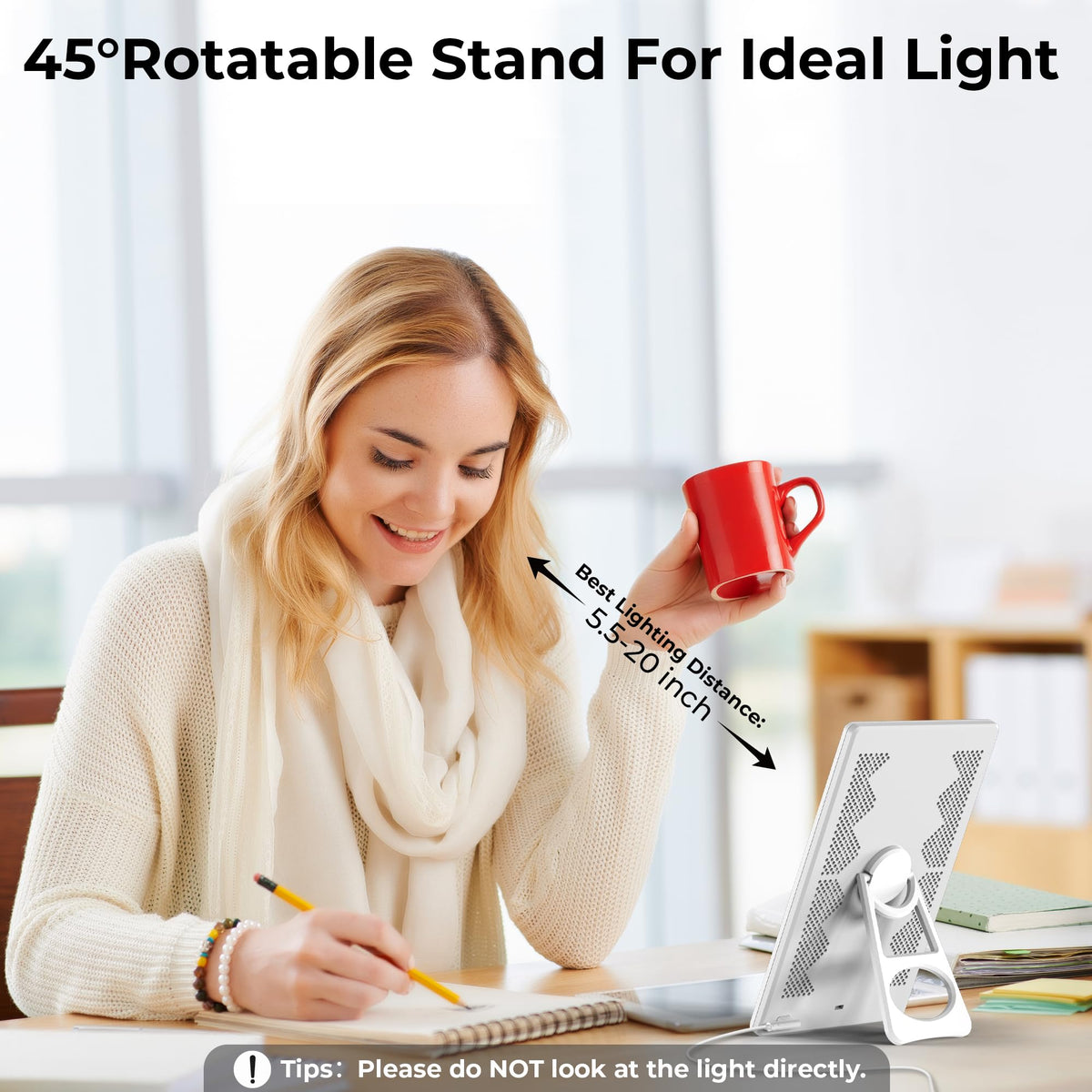 Fitfirst Life Light Lamp wall-mountable stand for versatile setup