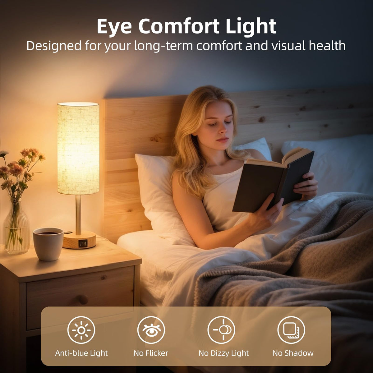 Fitfull eye-care LED bulb delivers flicker-free light for reading.