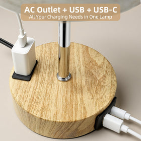 Fitfull table lamp nightstand with 3-level dimming for ambient to task lighting.