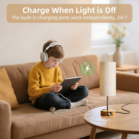 Fitfull table lamp soft glow ideal for nighttime navigation.