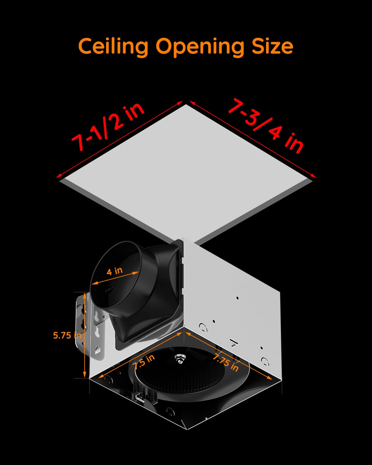 Fitop ceiling-mount installation shows quick mounting to ceiling joists