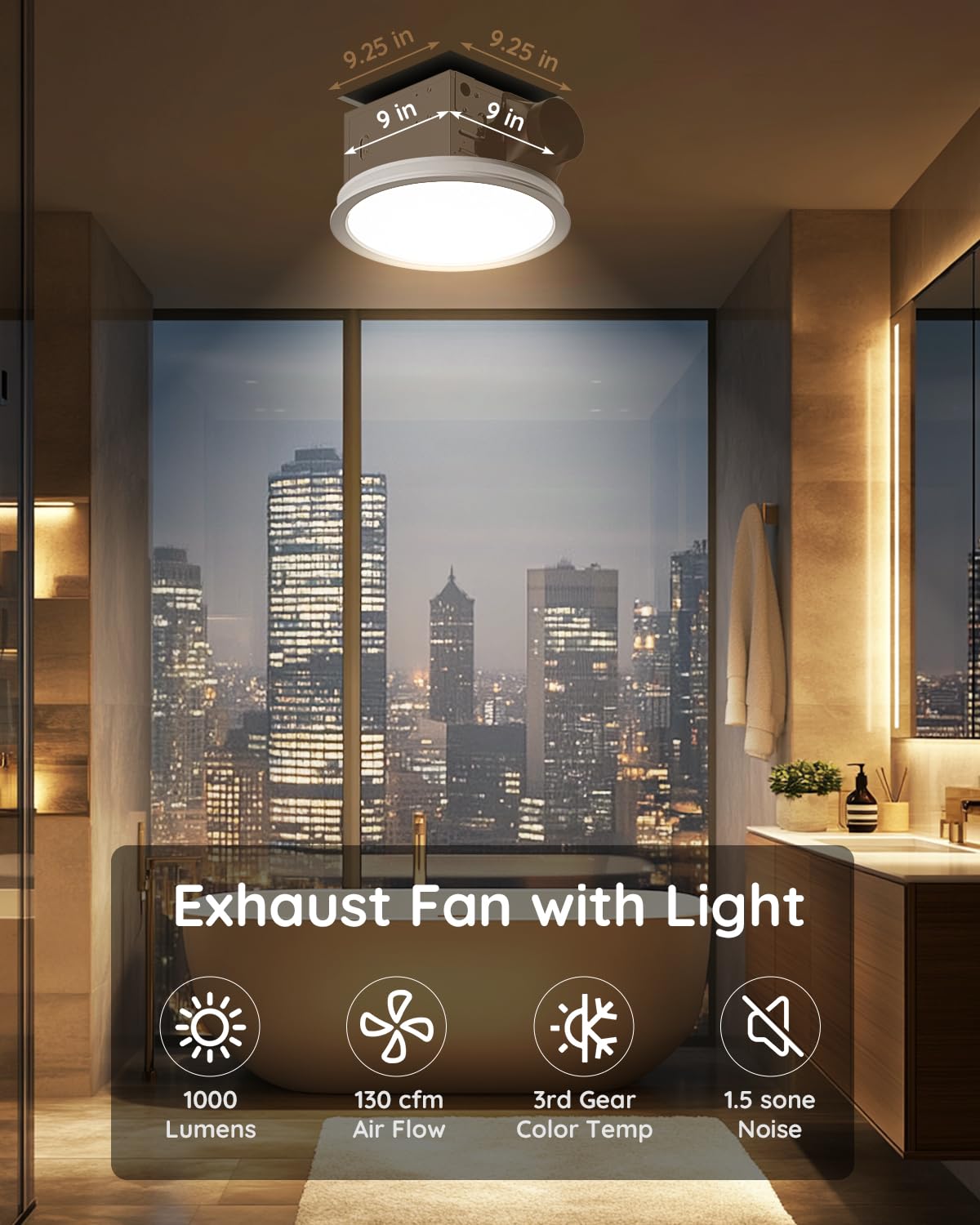 Fitop color temperature options 3000K-5000K for ambience.