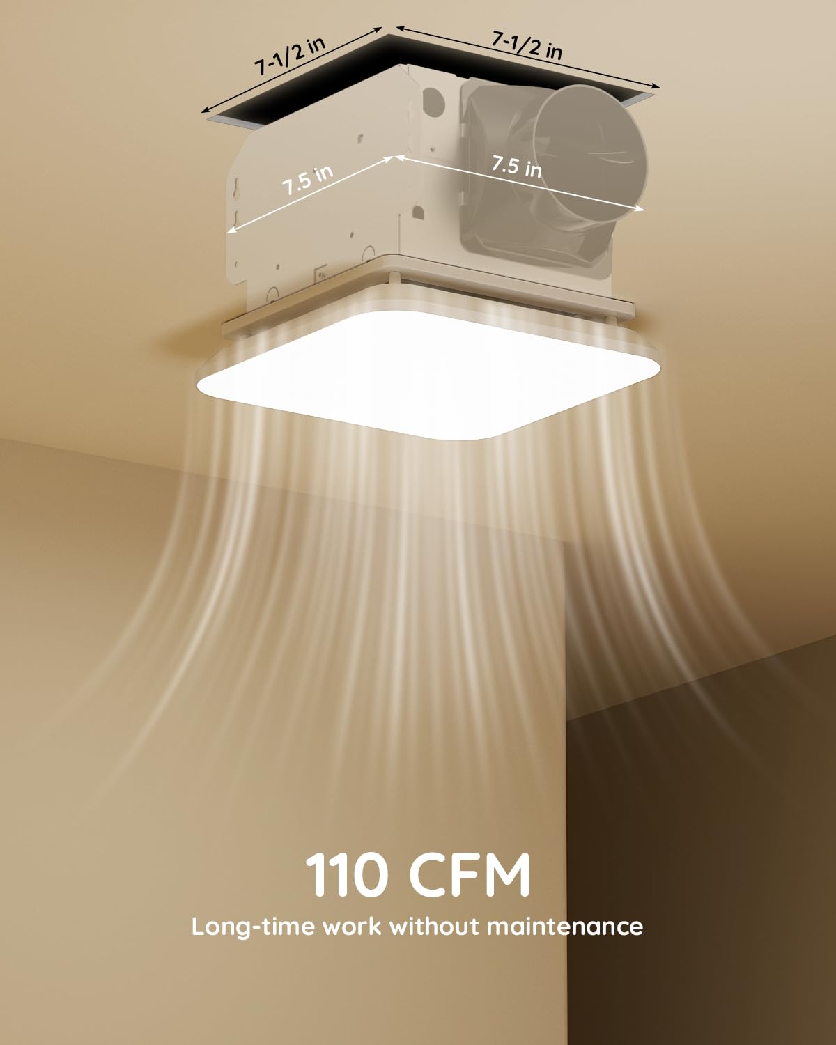 Fitop LED light at 1200 lumens brightens the entire bathroom