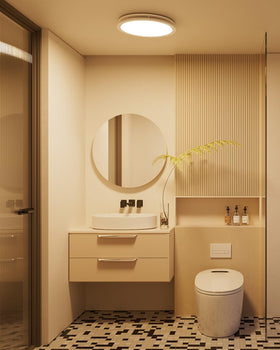 Fitop 14.28-inch shade distributes broad lighting.