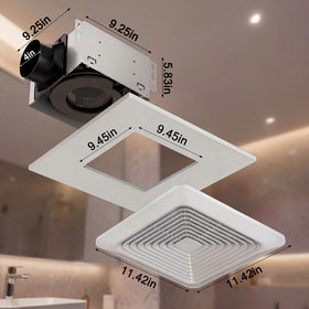 Fitop ultra quiet 1.5 sones exhaust fan keeps bathroom peaceful.