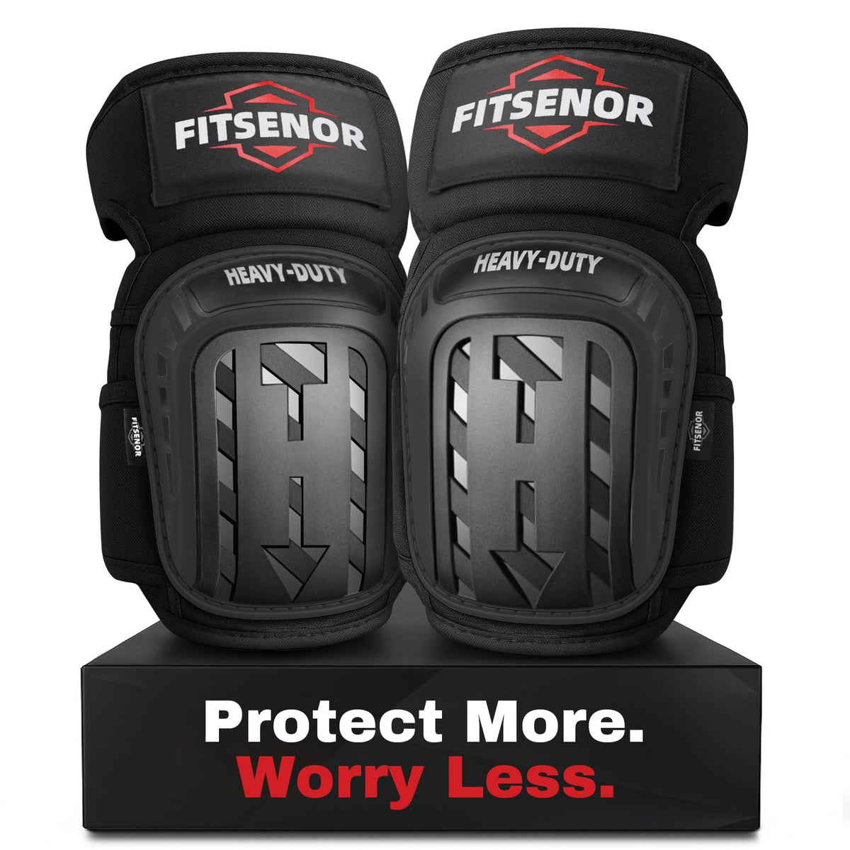 FITSENOR gel knee pads front view protect knees during demanding tasks