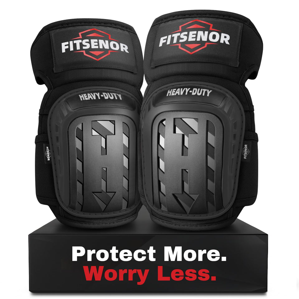 FITSENOR gel knee pads front view protect knees during demanding tasks