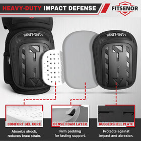 FITSENOR gel knee pads non-slip straps ensure stable placement