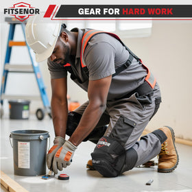 FITSENOR knee pads on roofing sites resist slips and scrapes