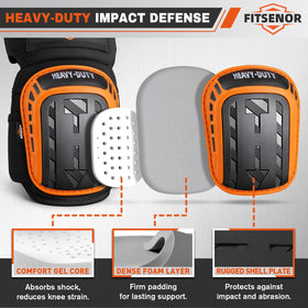 FITSENOR knee pads feature adjustable straps for a secure, comfortable fit.