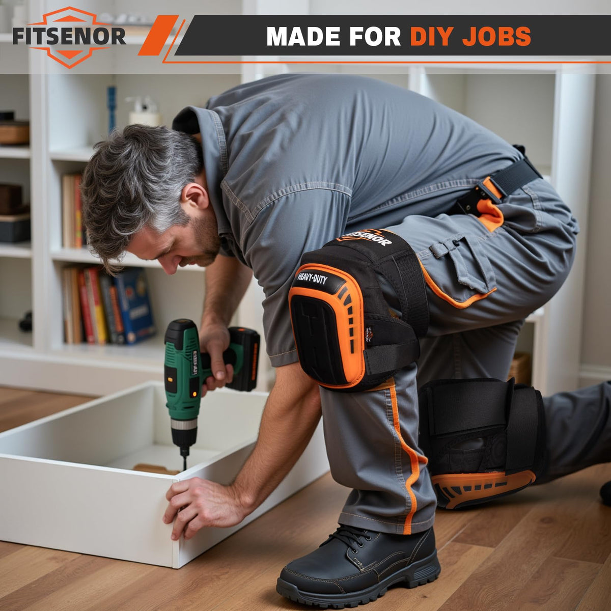 FITSENOR knee pads suit unisex sizing for versatile workplace protection.