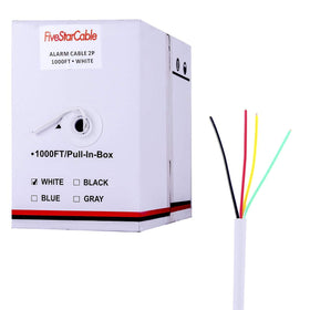 FiveStarCable 22-4 alarm wire 1000ft pull box for secure low-voltage installations.