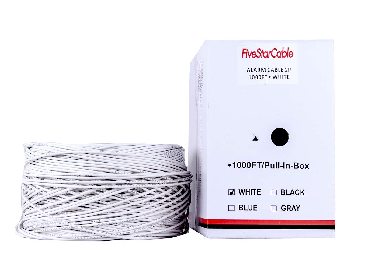 FiveStarCable 22-4 alarm wire spool with four conductors for versatile sensor wiring.