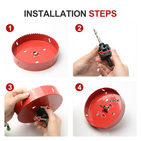 Fivelake hole saw material range illustrating versatility across plastics and thin metals