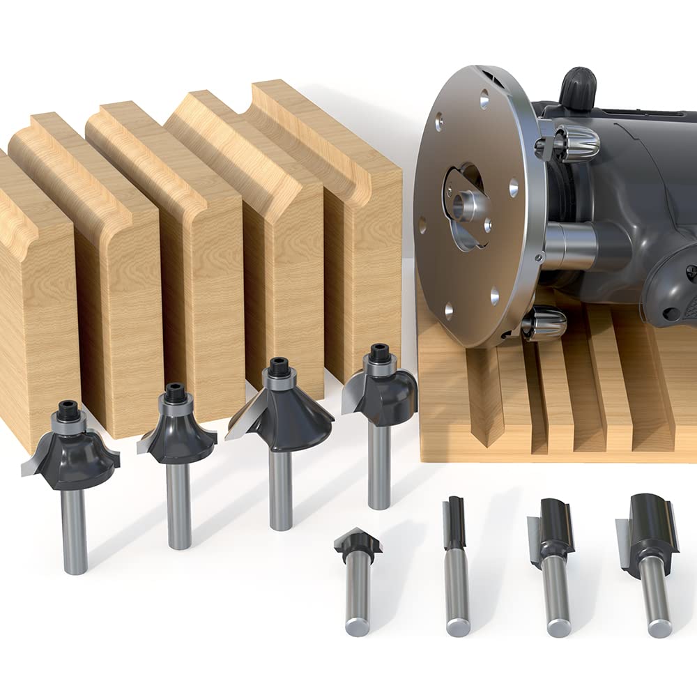 Fivepears 90-degree V-groove bit with quarter-inch shank for crisp grooves