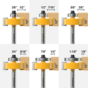 Fivepears rabbet bit with 1/2 inch tooth width for deeper rabbets and smoother cuts.