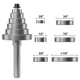 Fivepears rabbet router bit with 1/4 inch shank is versatile for handheld and benchtop routers.