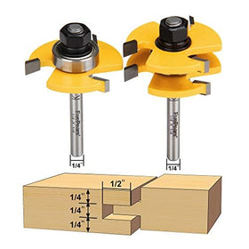 FivePears tongue router bit set for precise tongue joint in woodworking