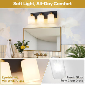 Bulbs not included with Fivesun vanity light.