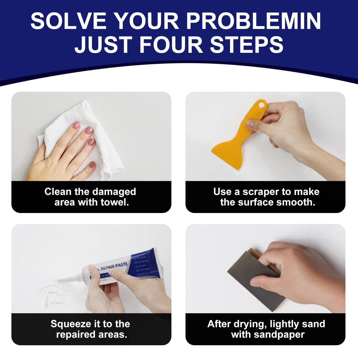 Fivewan wall patch kit packaging shows complete set for home repairs