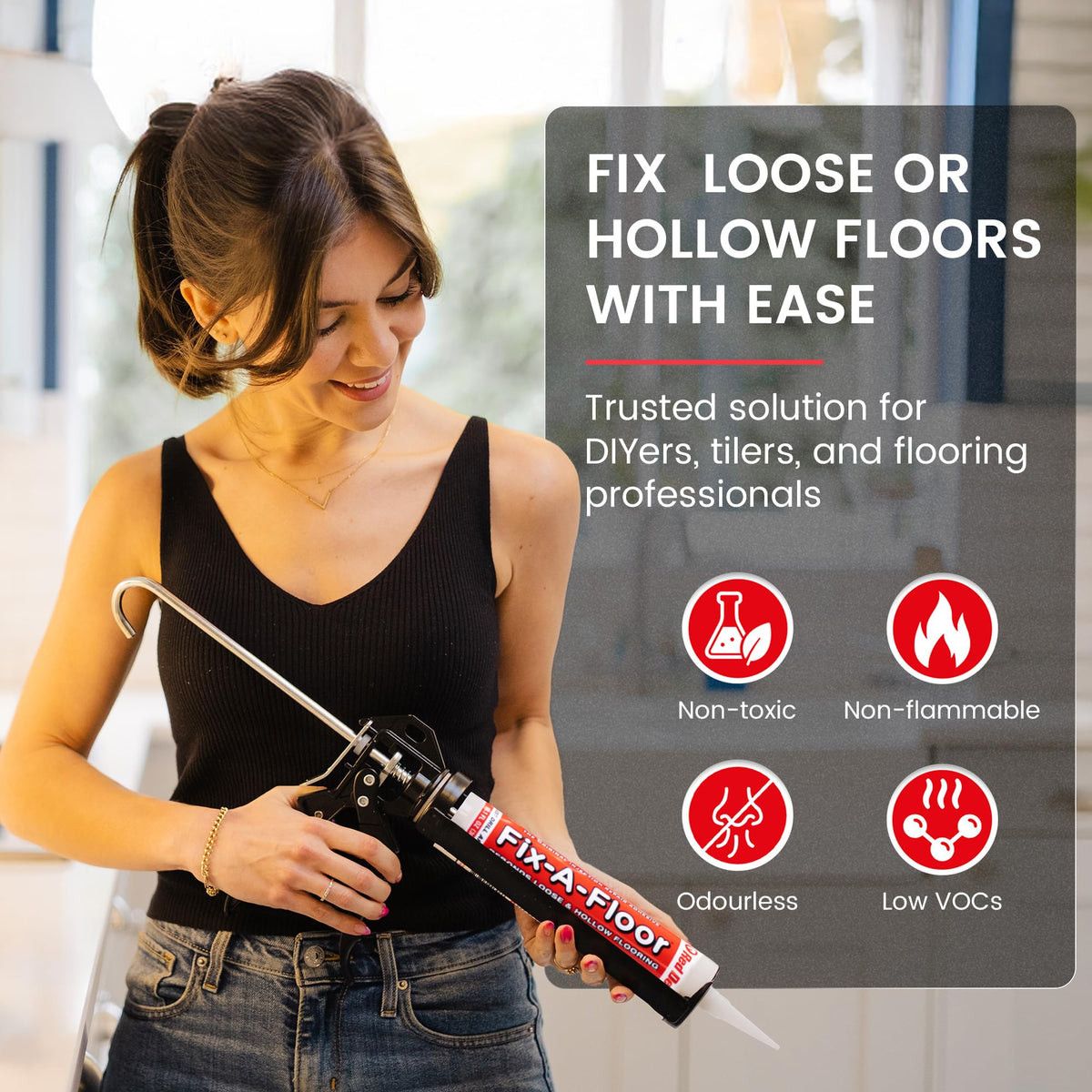 Fix-A-Floor not recommended for floating floors.