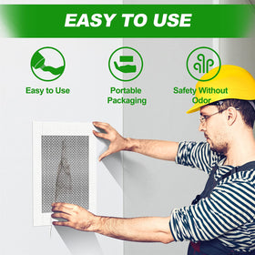 FixBuild drywall patch kit 4x4 inch patch mending larger holes neatly.