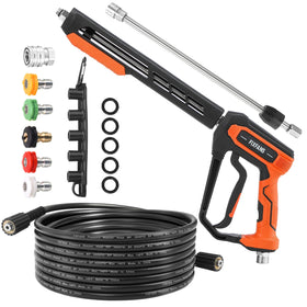 FIXFANS pressure washer gun with ergonomic grip for precise control.