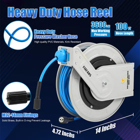 FIXFANS 1-4-inch hose pre-spooled for quick setup