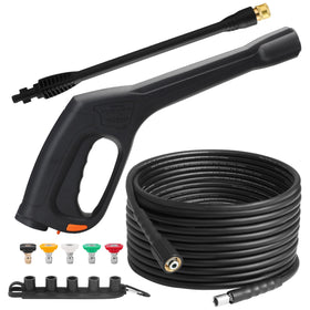 FixFANS pressure washer hose with zinc fittings for durable outdoor cleaning