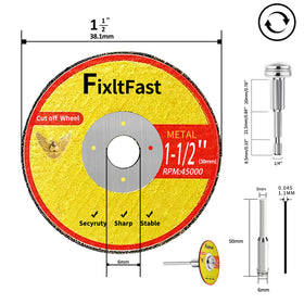 Includes 1/4" and 1/8" round shanks for versatile tool compatibility.