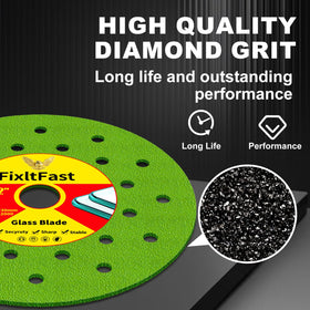 FixltFast tile blade operating at up to 12,000 RPM for fast results.