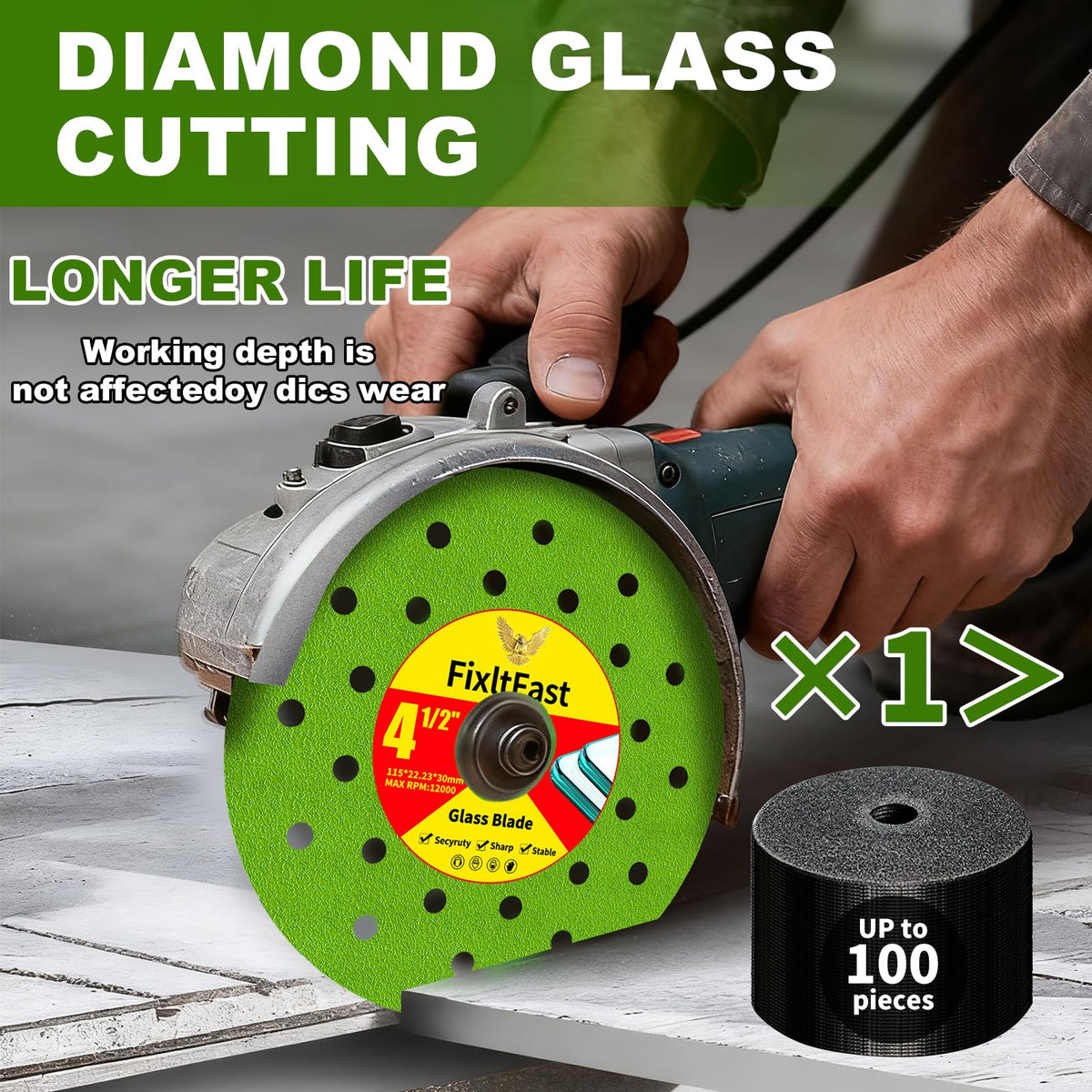 FixltFast arbor assemblies for 4/5 inch and 5/8 inch grinders.