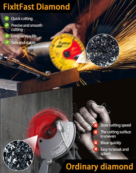 FixltFast diamond metal cutting wheel close-up teeth detail for efficient material removal