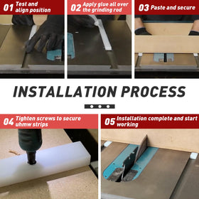 Four bars included with the FixlyFido Crosscut Sled add stability during cuts.