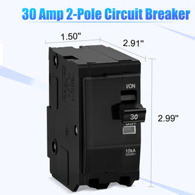 FixOasis 30A 2-pole breaker side view showing compact profile for panel fit
