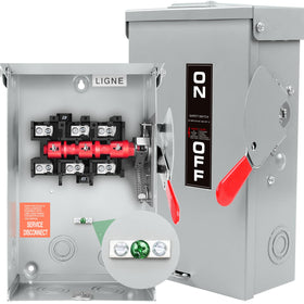 FixOasis 3P60A disconnect front panel with clear on/off indicators
