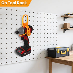 FIYEMNI drill hanger easy to install on pegboards walls and racks.