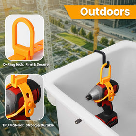 FIYEMNI drill hanger sturdy TPU construction withstands daily job site use.