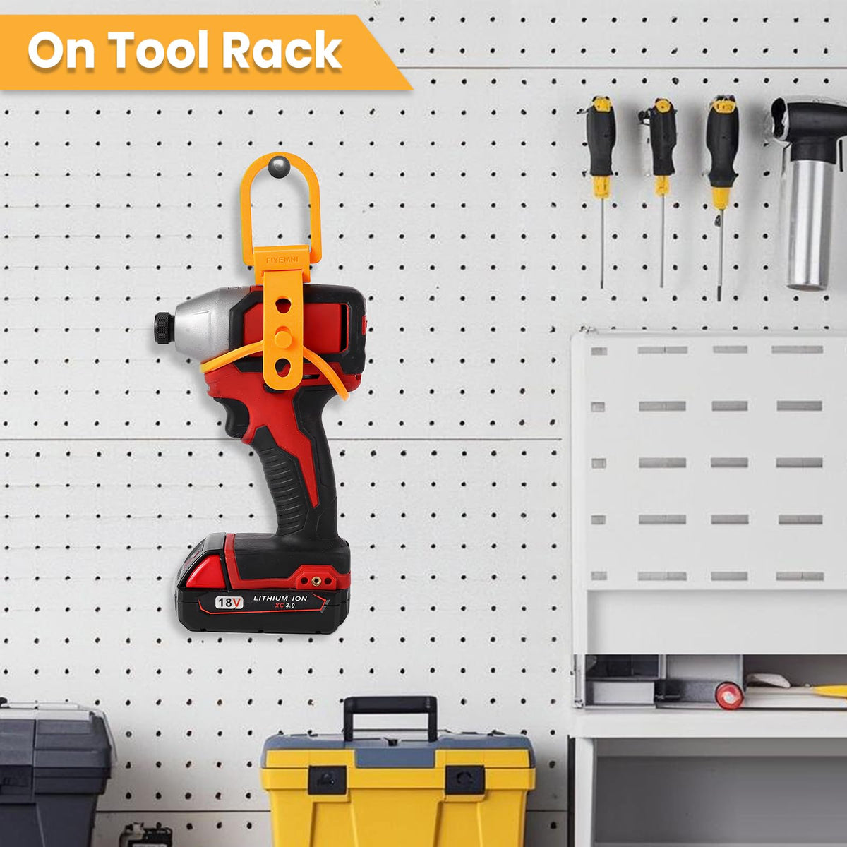 FIYEMNI drill hanger three level adjustable design for versatile configurations.