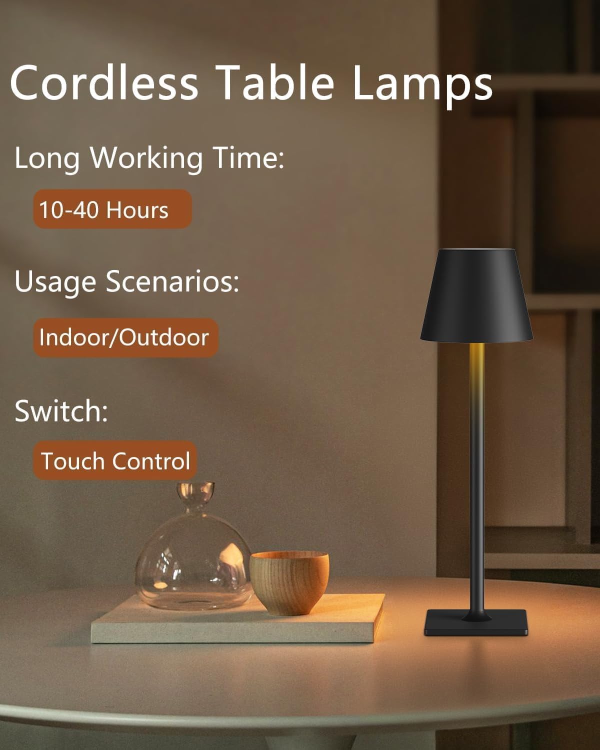 Fizrice dimmable lamp with three color modes for cozy ambience.