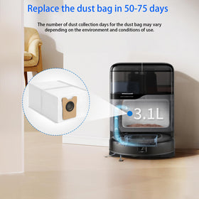 FKDJNIC easy-replace tab enables tool-free bag removal.